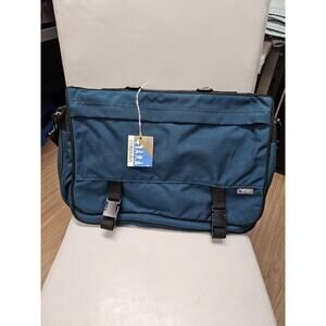 Vintage 90s Alpine USA Made Trendy Teal Quality Dupont Cordura Messenger Bag NWT